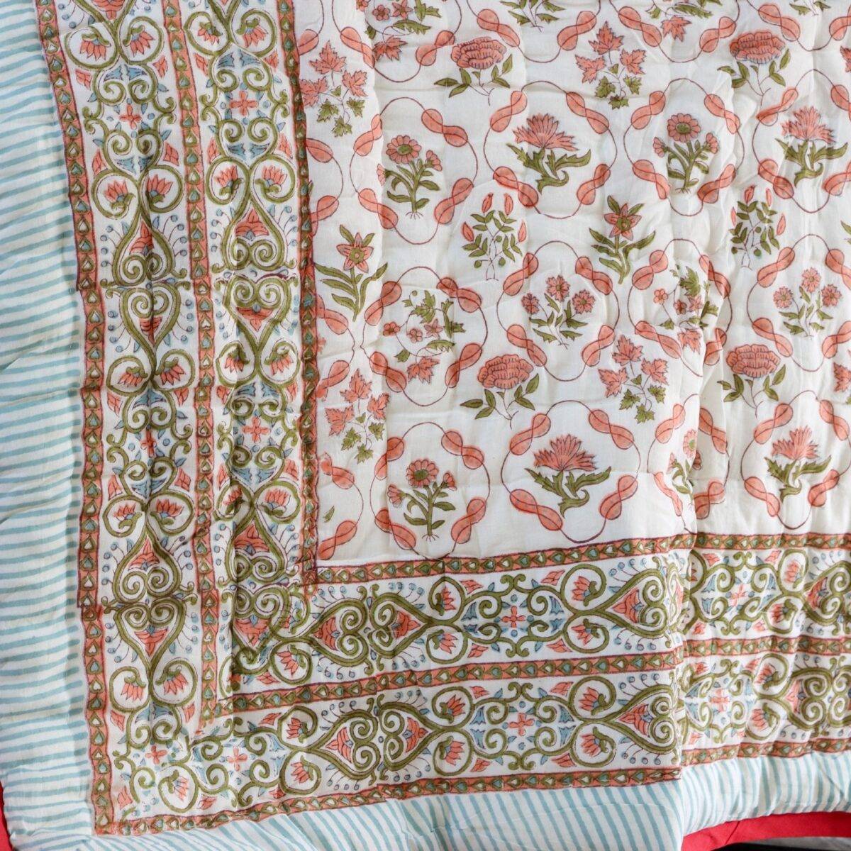 Anokhi set of 6 pink and white quilt 22