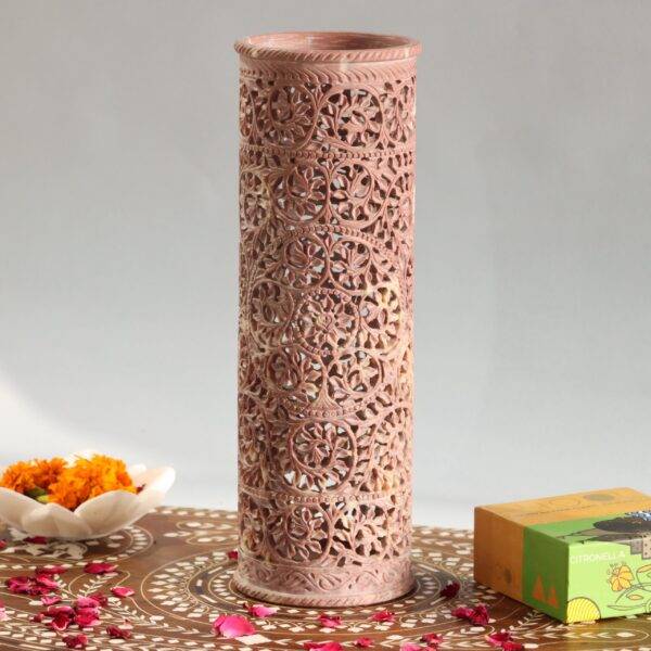 Hand Carved Soap Stone Vase 12 Inchs