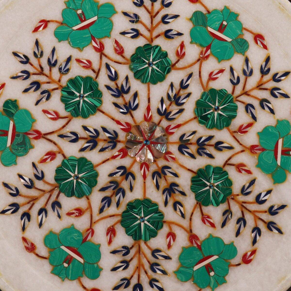 Marble Inlay Round Plate n1 4