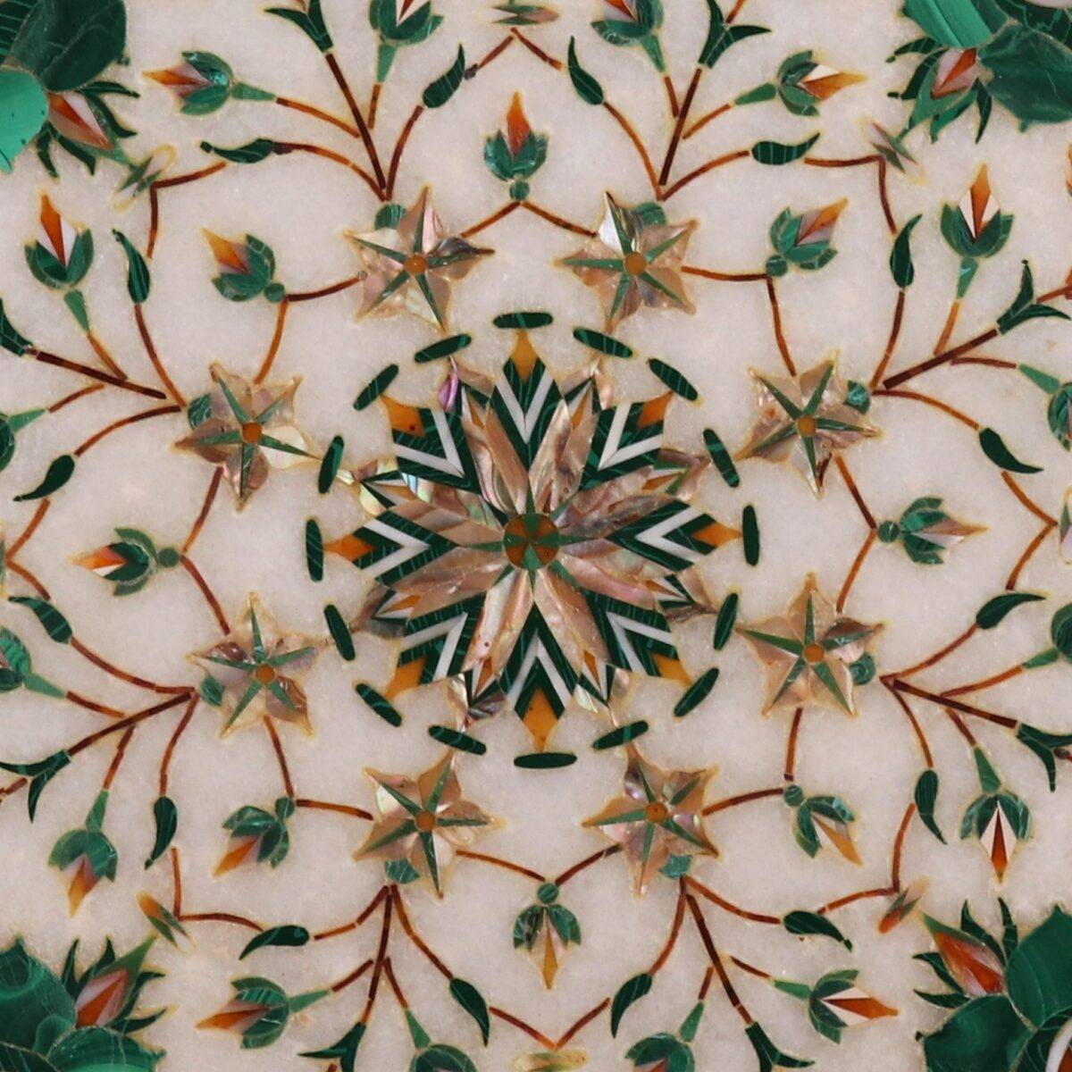 Marble Inlay Round Plate n2 2