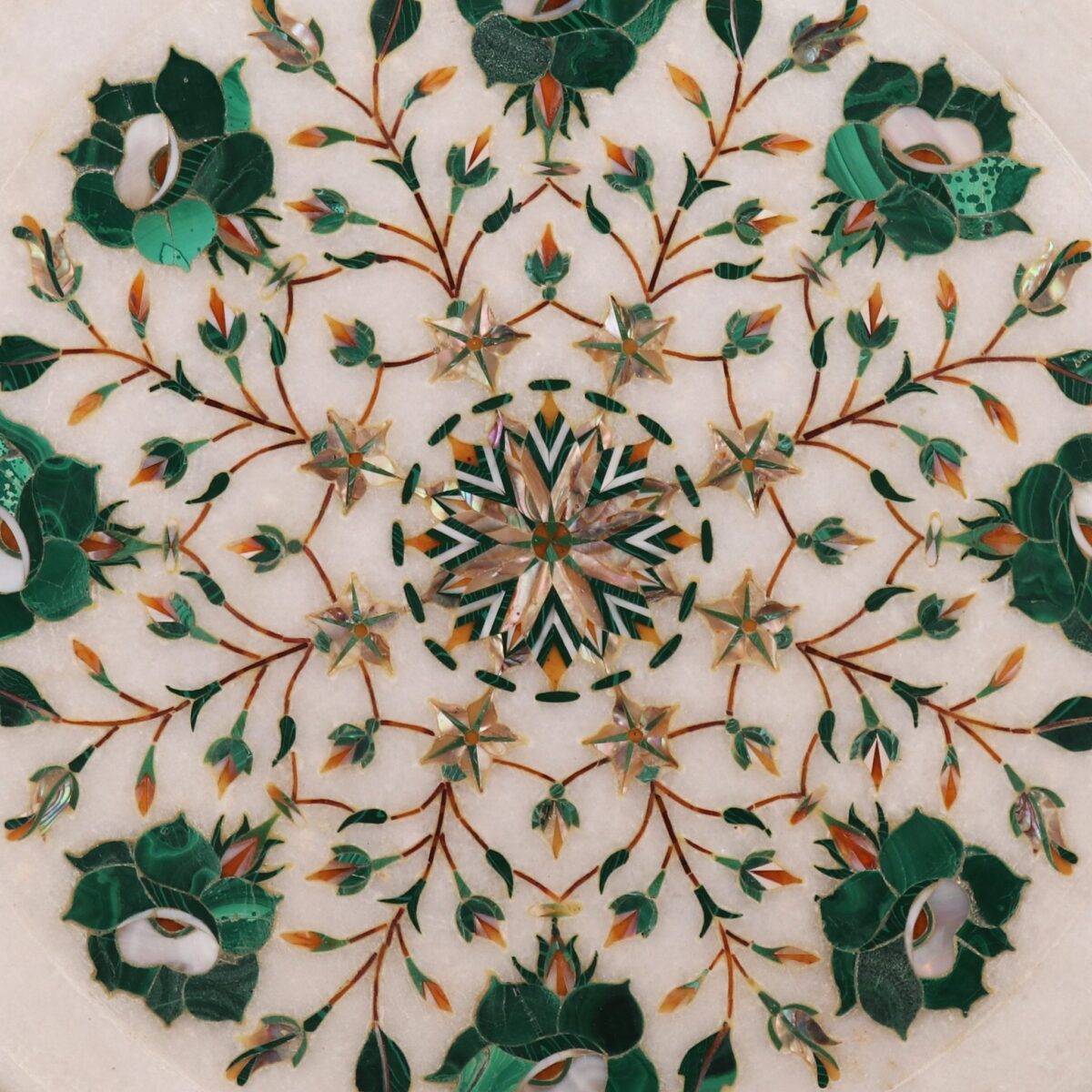 Marble Inlay Round Plate n2 3