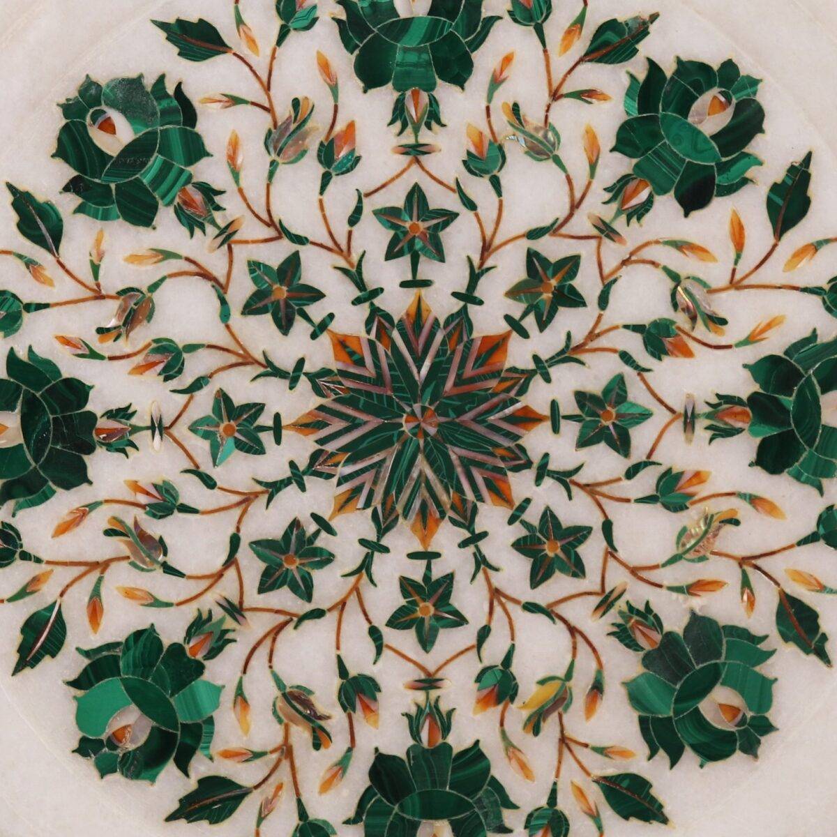 Marble Inlay Round Plate n5 2