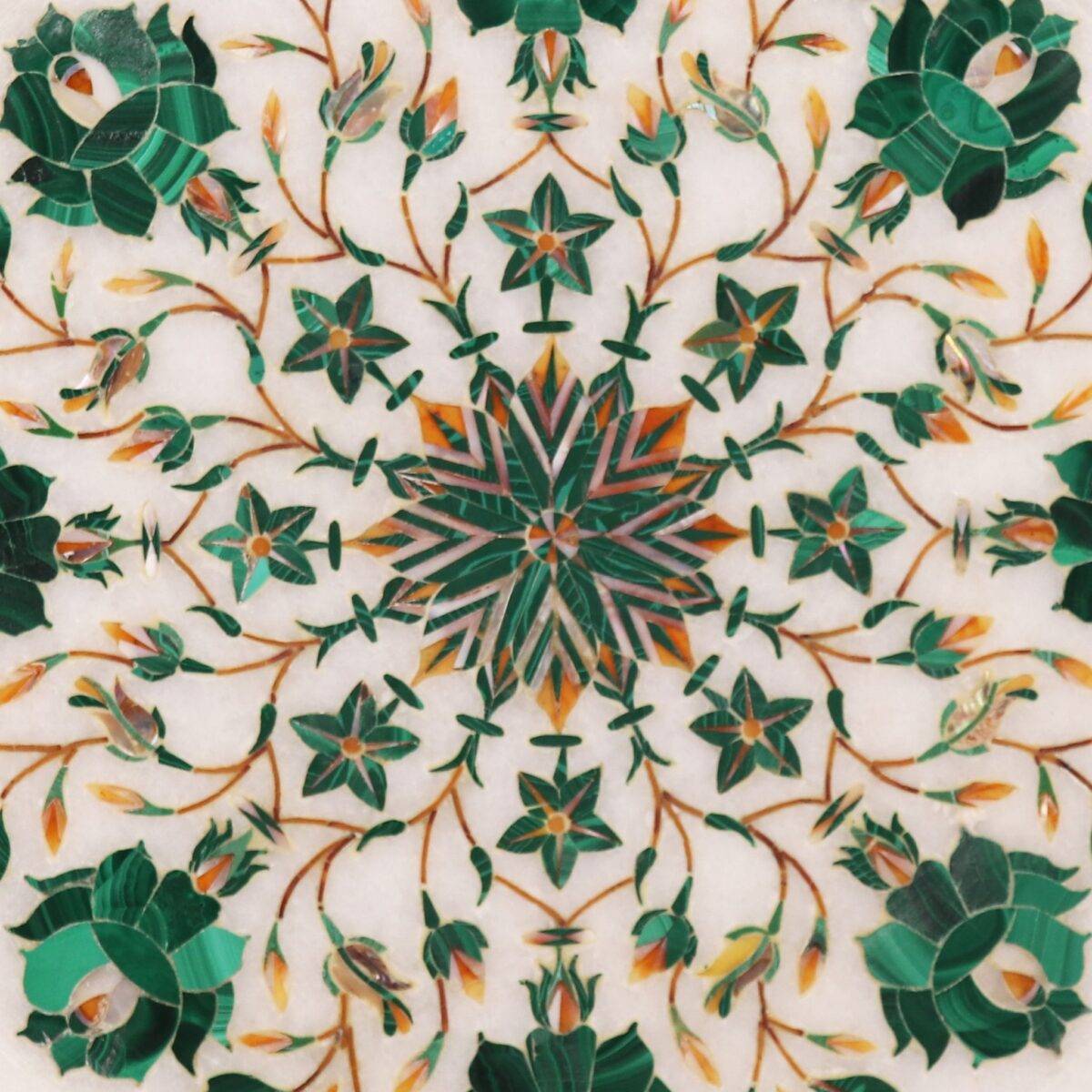 Marble Inlay Round Plate n5 3