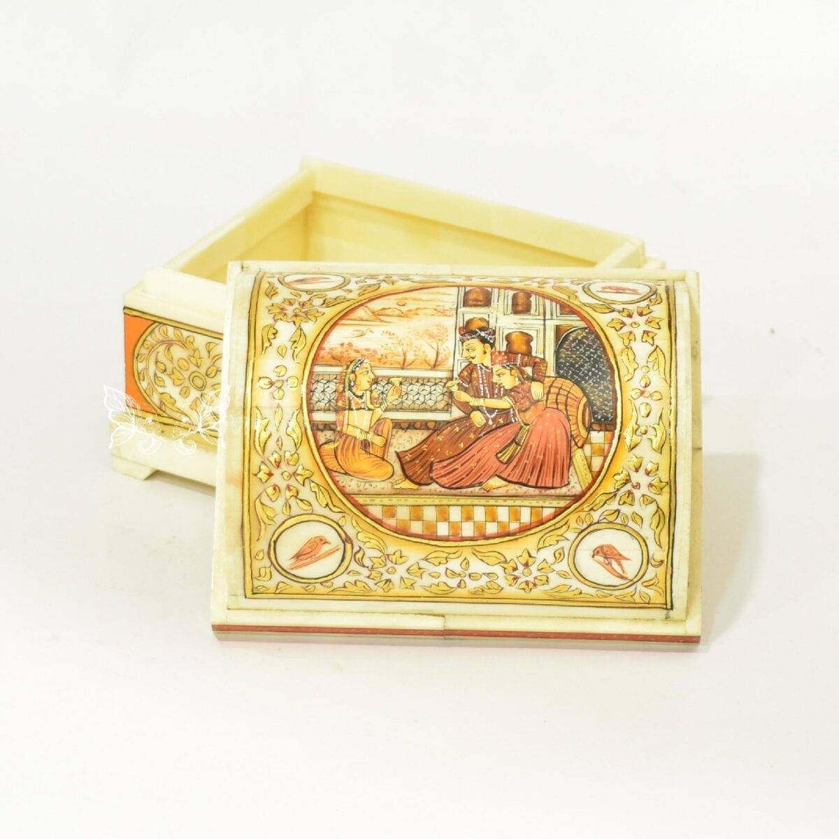 bone hand painted box n13 4