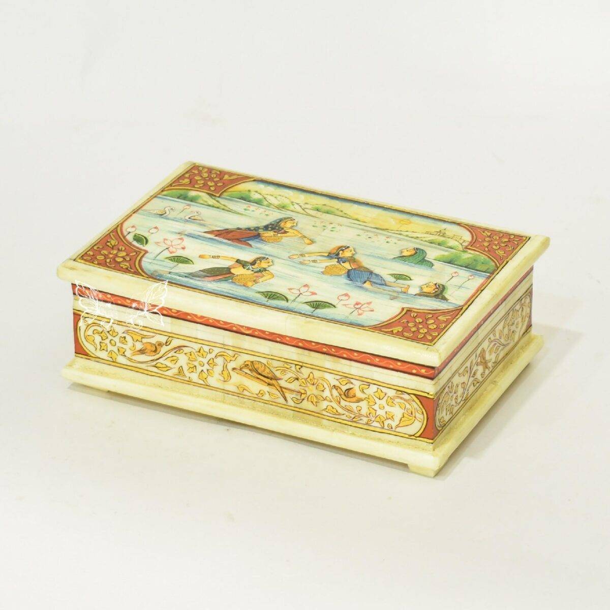 bone hand painted box n14 2