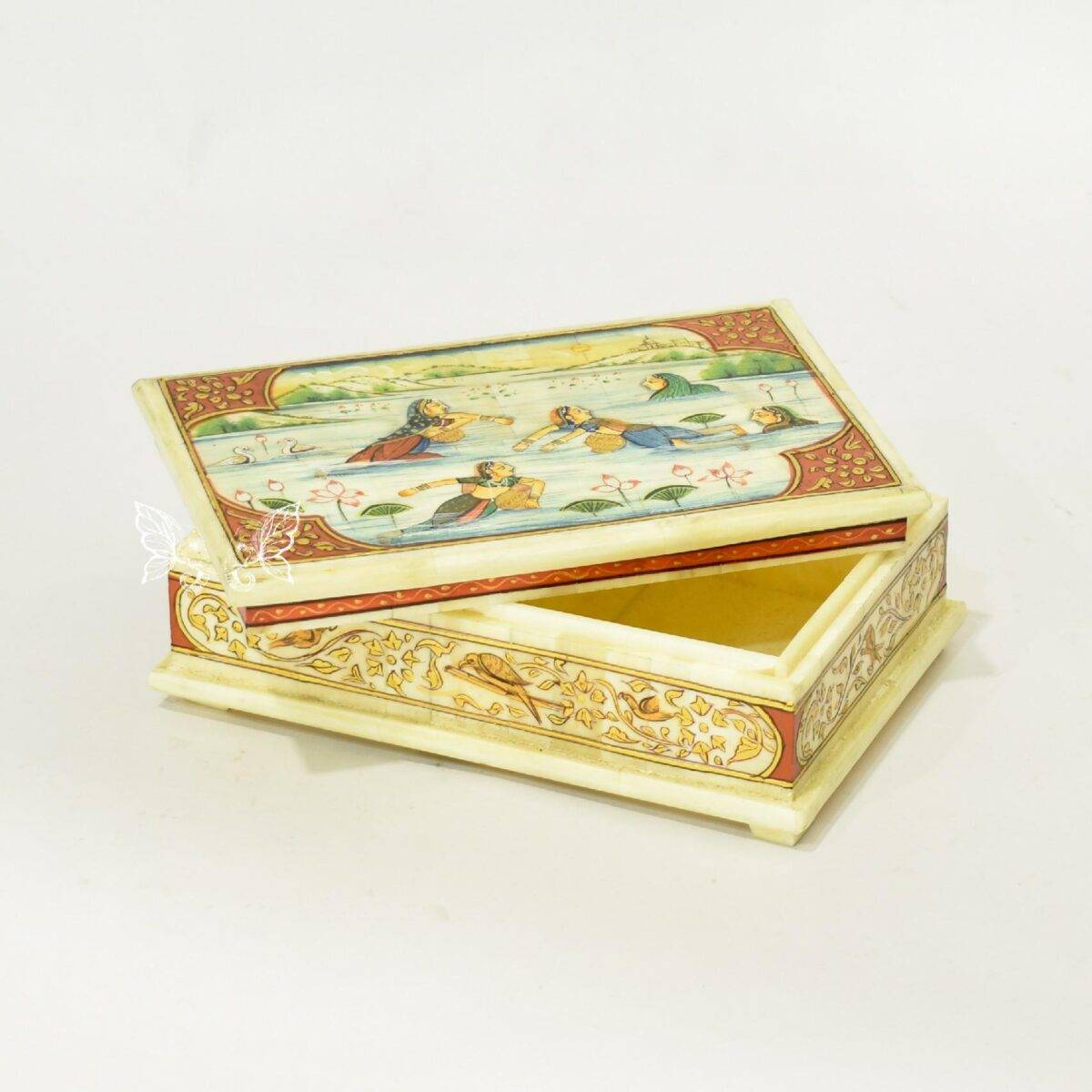 bone hand painted box n14 3 1