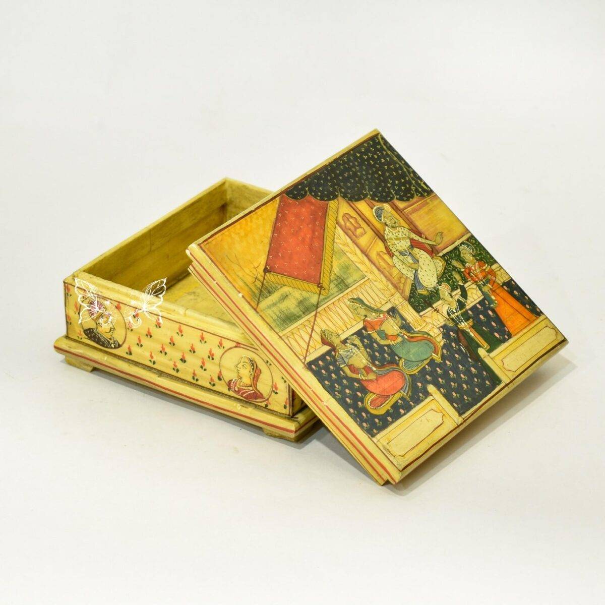 bone hand painted box n15 4