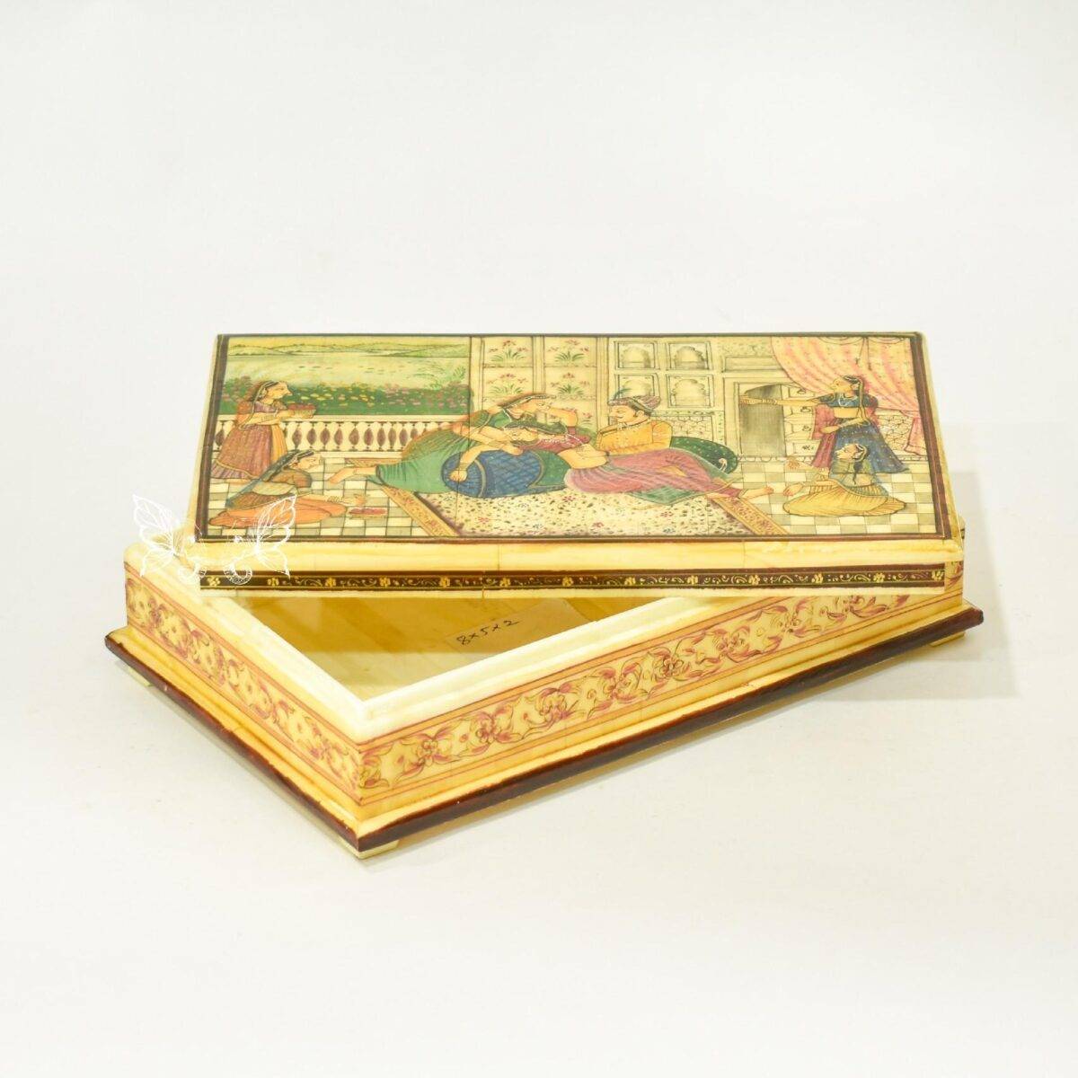 bone hand painted box n17 5