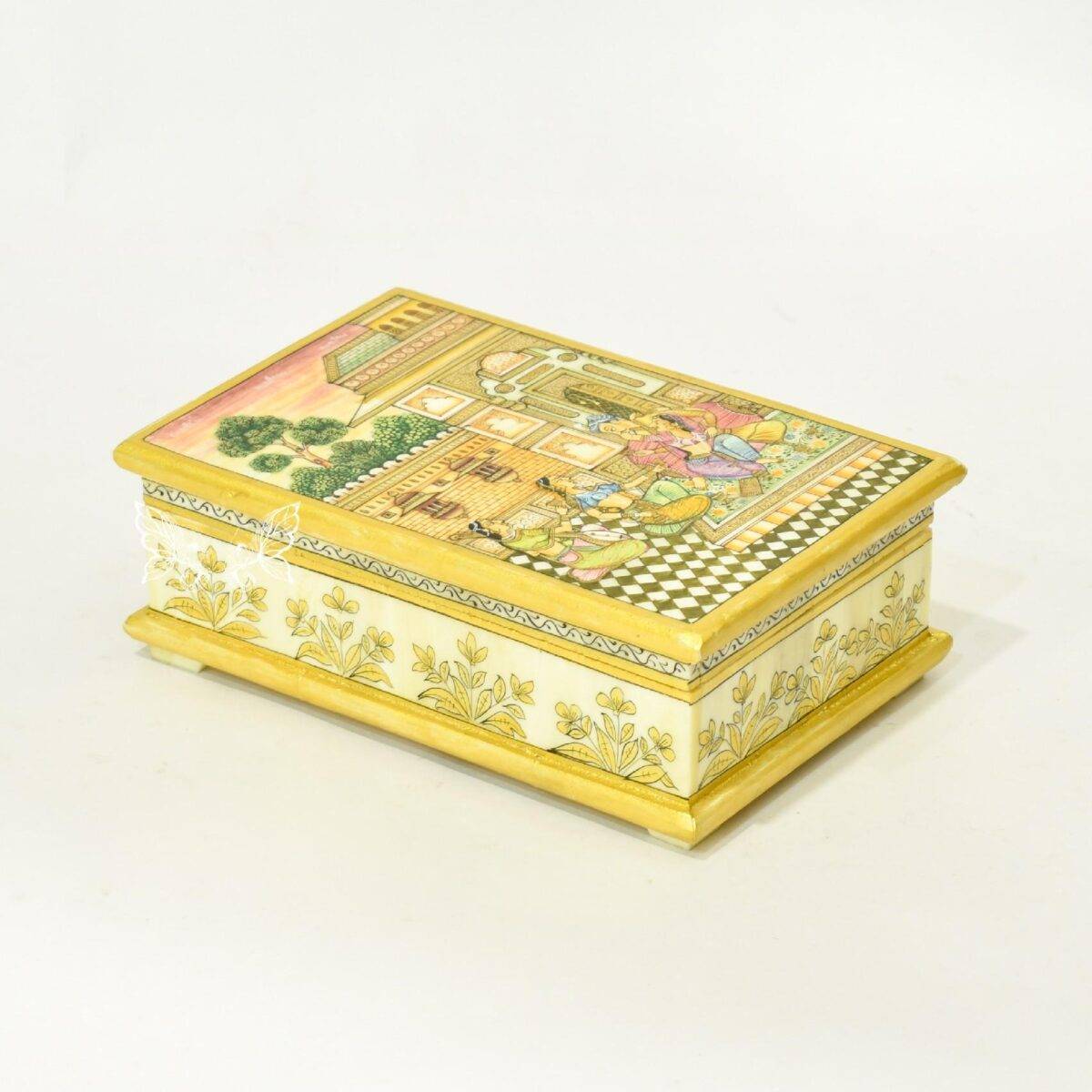 bone hand painted box n21 3