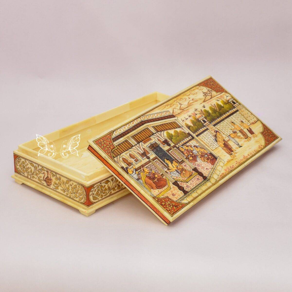 bone hand painted box n9 3