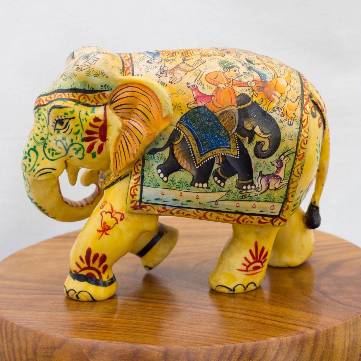 bone hand painted elephant scaled 1