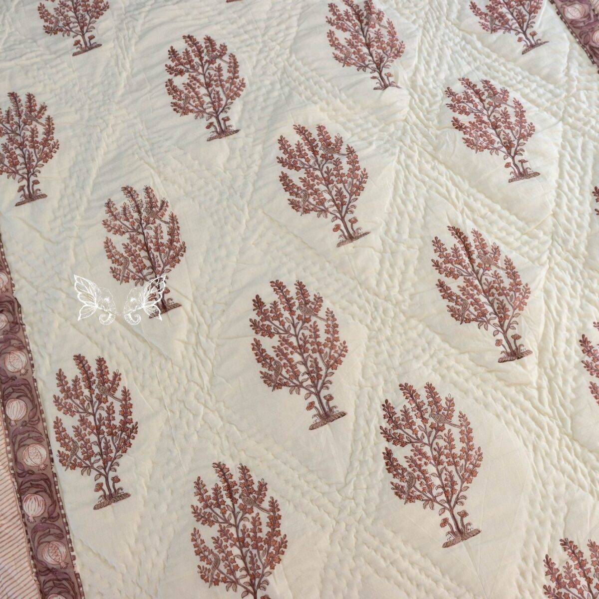 handblock print quilt single mud popi 3