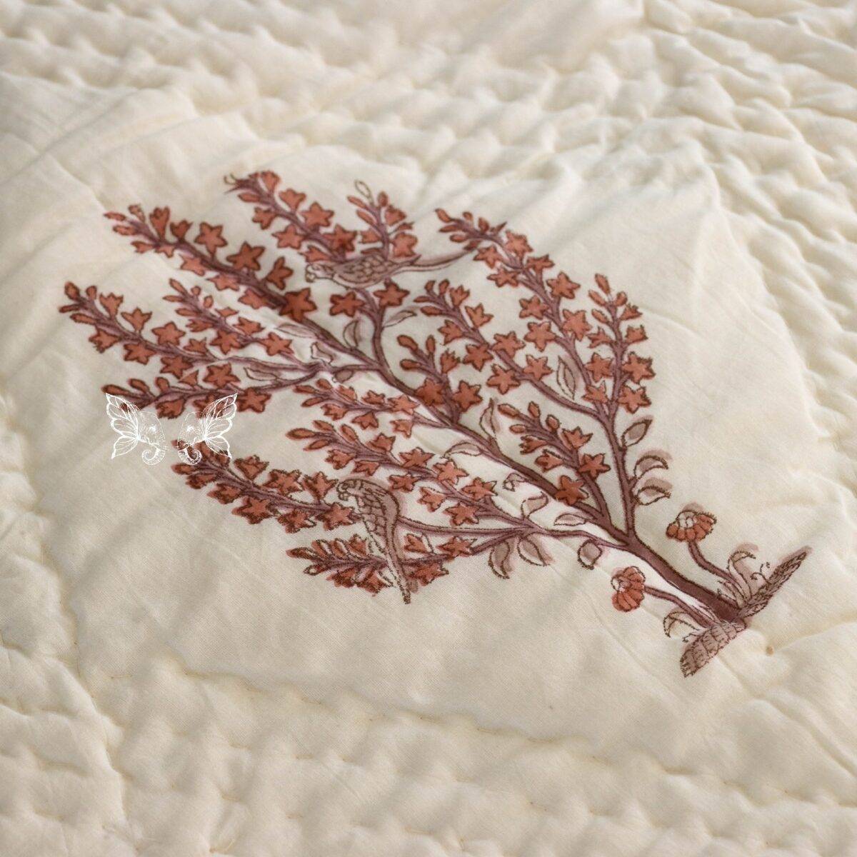 handblock print quilt single mud popi 4