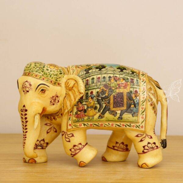 Hand Painted Procession Scene Elephant