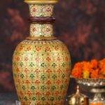 Hand-Painted Marble Gold Vase | Luxury Décor – 100% Artisan Made