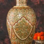 Hand-Painted Marble Gold Vase | Luxury Décor – 100% Artisan Made