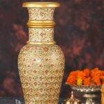 Hand-Painted Marble Gold Vase | Luxury Décor – 100% Artisan Made