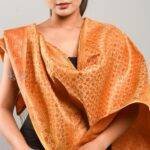 Handloom Banarasi Silk Scarf with Zari Work