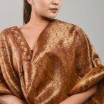 Handloom Banarasi Silk Scarf with Zari Work