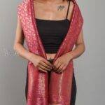 Handloom Banarasi Silk Scarf with Zari Work