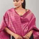 Handloom Banarasi Silk Scarf with Zari Work
