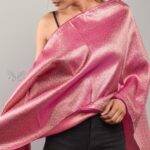 Handloom Banarasi Silk Scarf with Zari Work