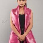 Handloom Banarasi Silk Scarf with Zari Work
