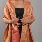 Handloom Banarasi Silk Scarf with Zari Work