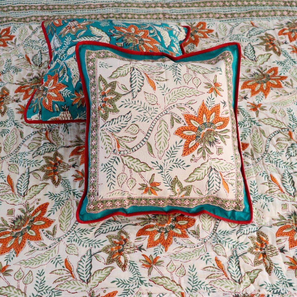quilts cotton blue and orange 10