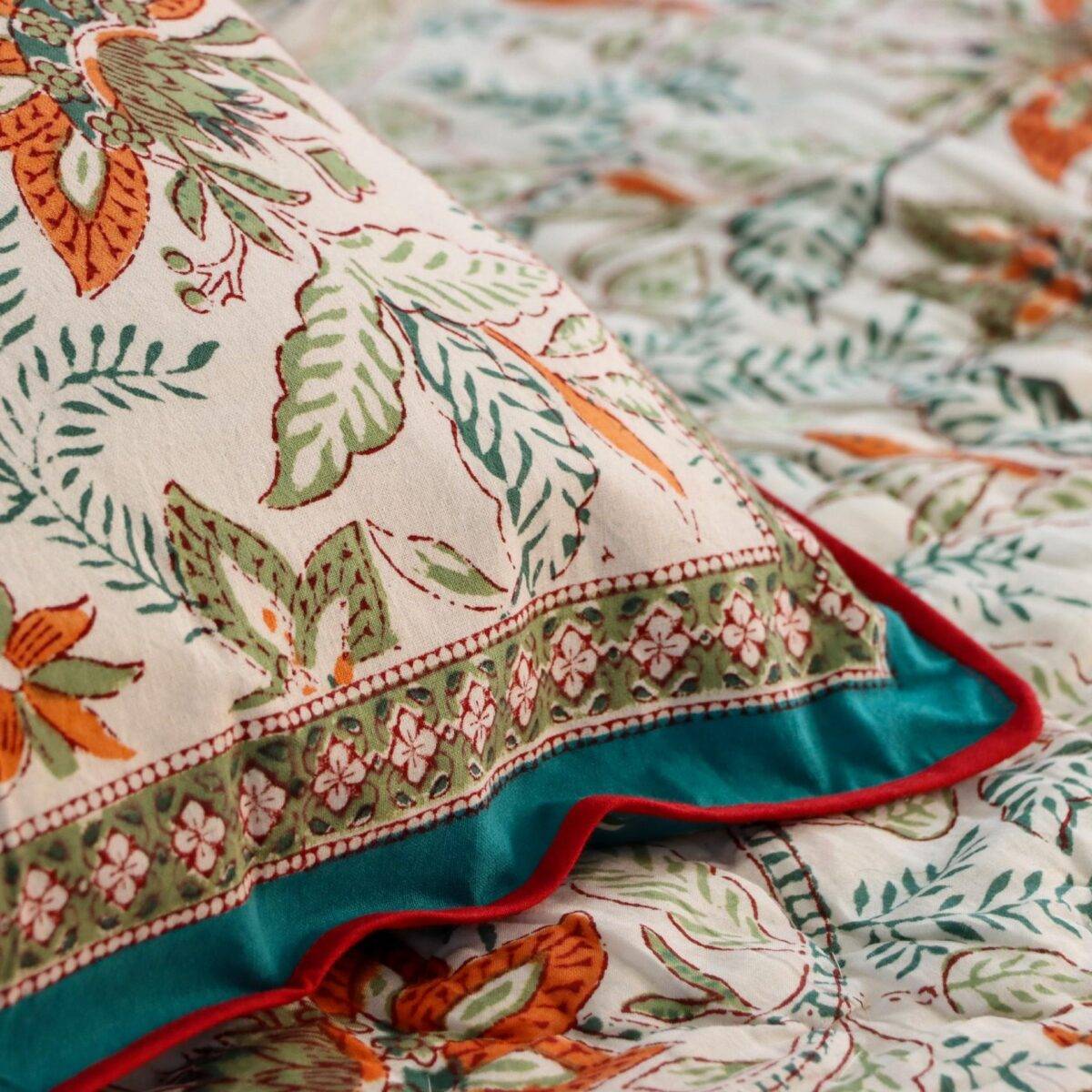 quilts cotton blue and orange 11