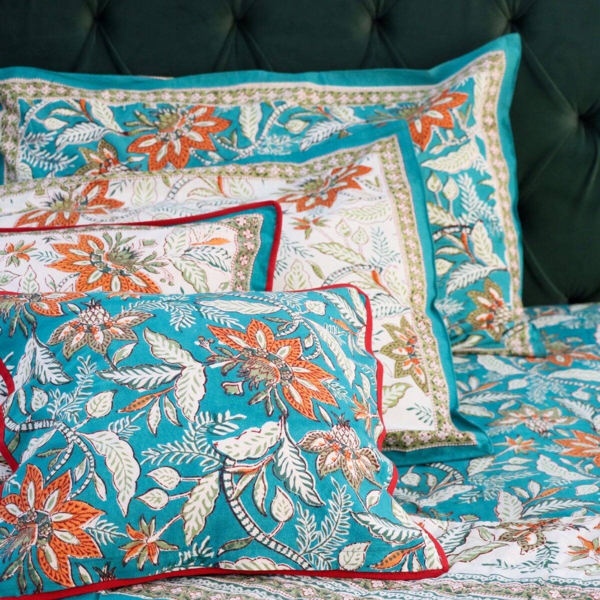 quilts cotton blue and orange 6