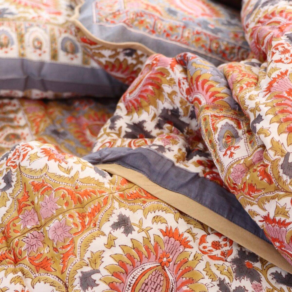 quilts cotton grey and yellow 12