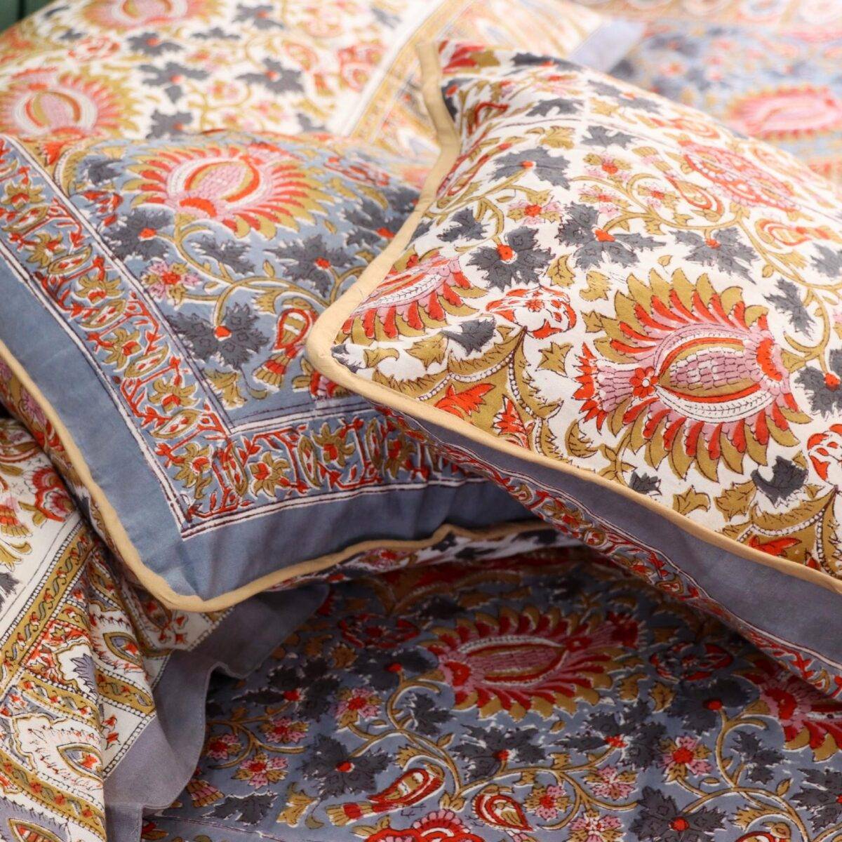 quilts cotton grey and yellow 2