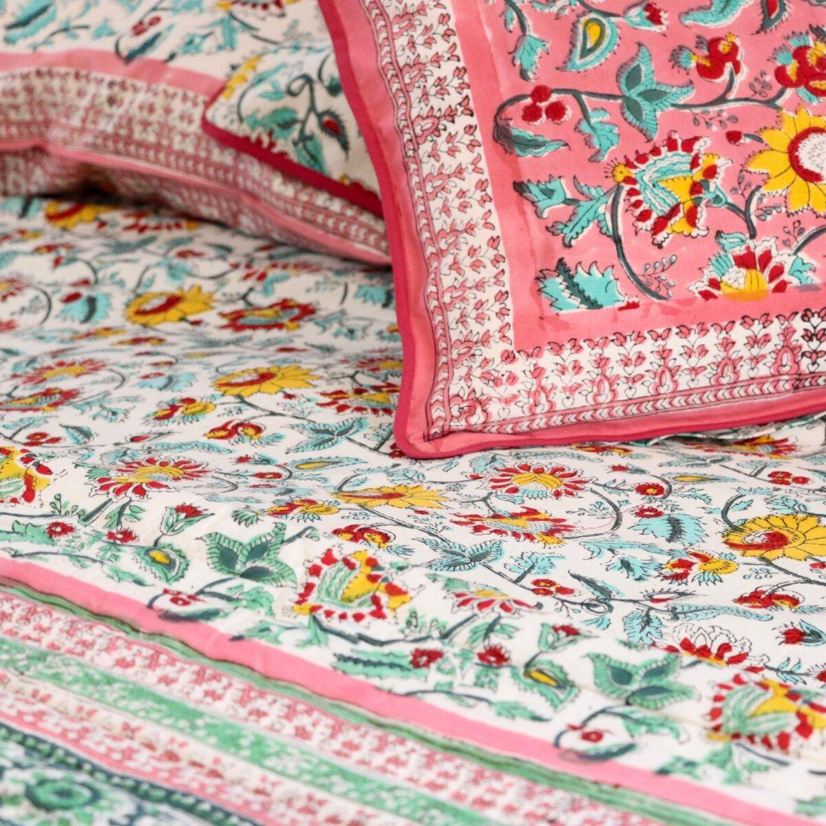 quilts cotton pink and white 9