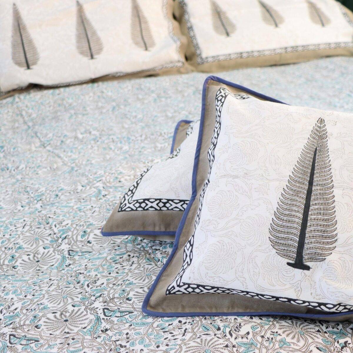 quilts cotton white and blue 3