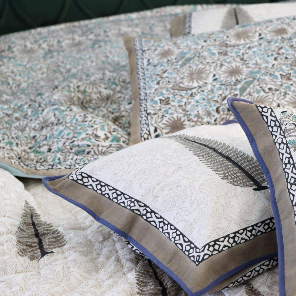 quilts cotton white and blue 9