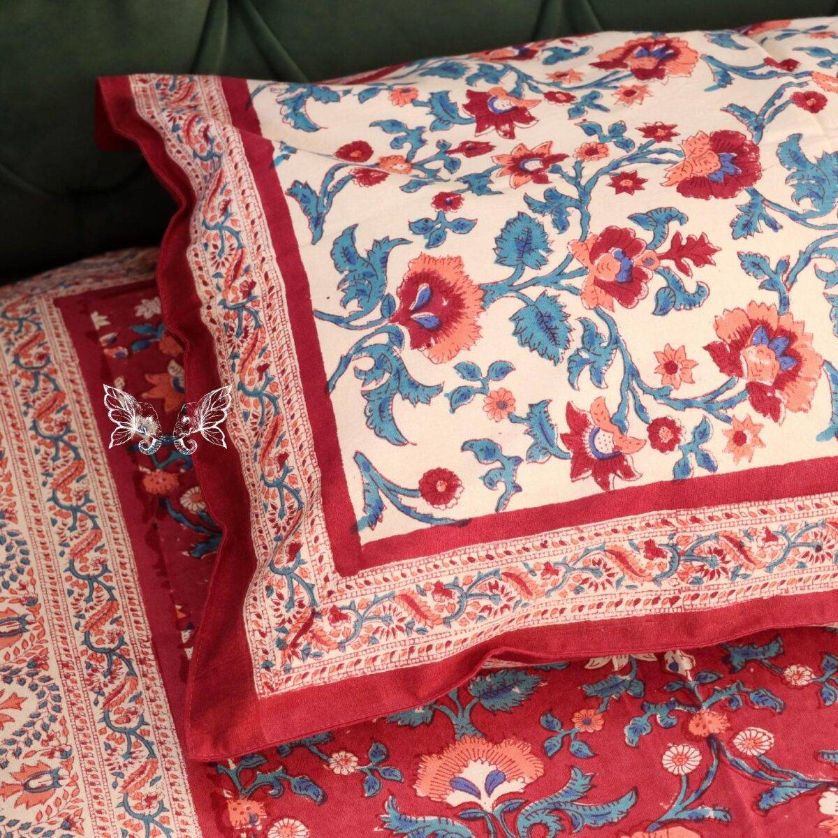 quilts cotton white and red 2