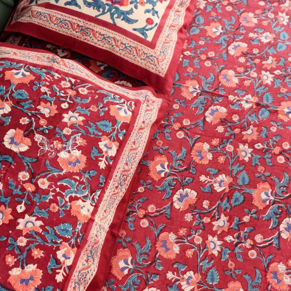 quilts cotton white and red 3