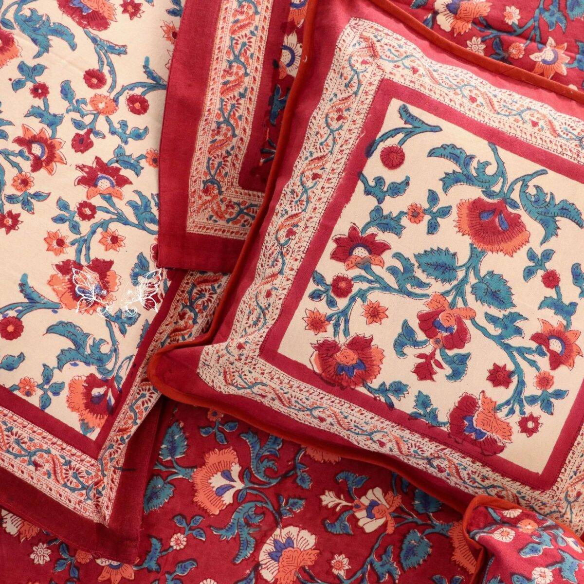 quilts cotton white and red 4