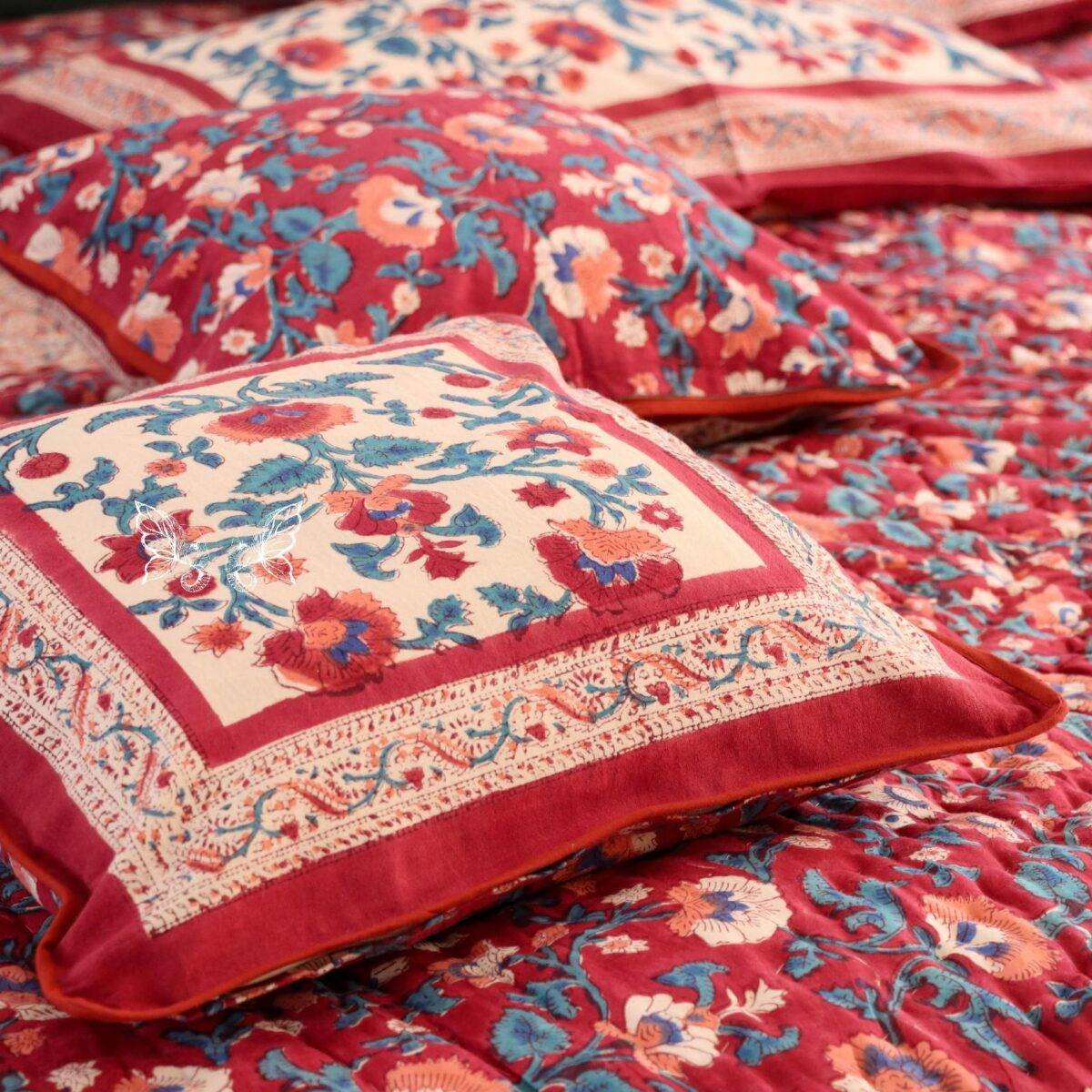 quilts cotton white and red 7