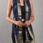 Handloom Banarasi Silk Scarf with Zari Motif Work