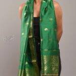 Handloom Banarasi Silk Scarf with Zari Motif Work