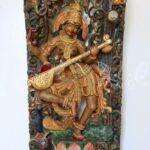 Elevate Your Space with a Divine Saraswati Statue | Artisan Wood Carving