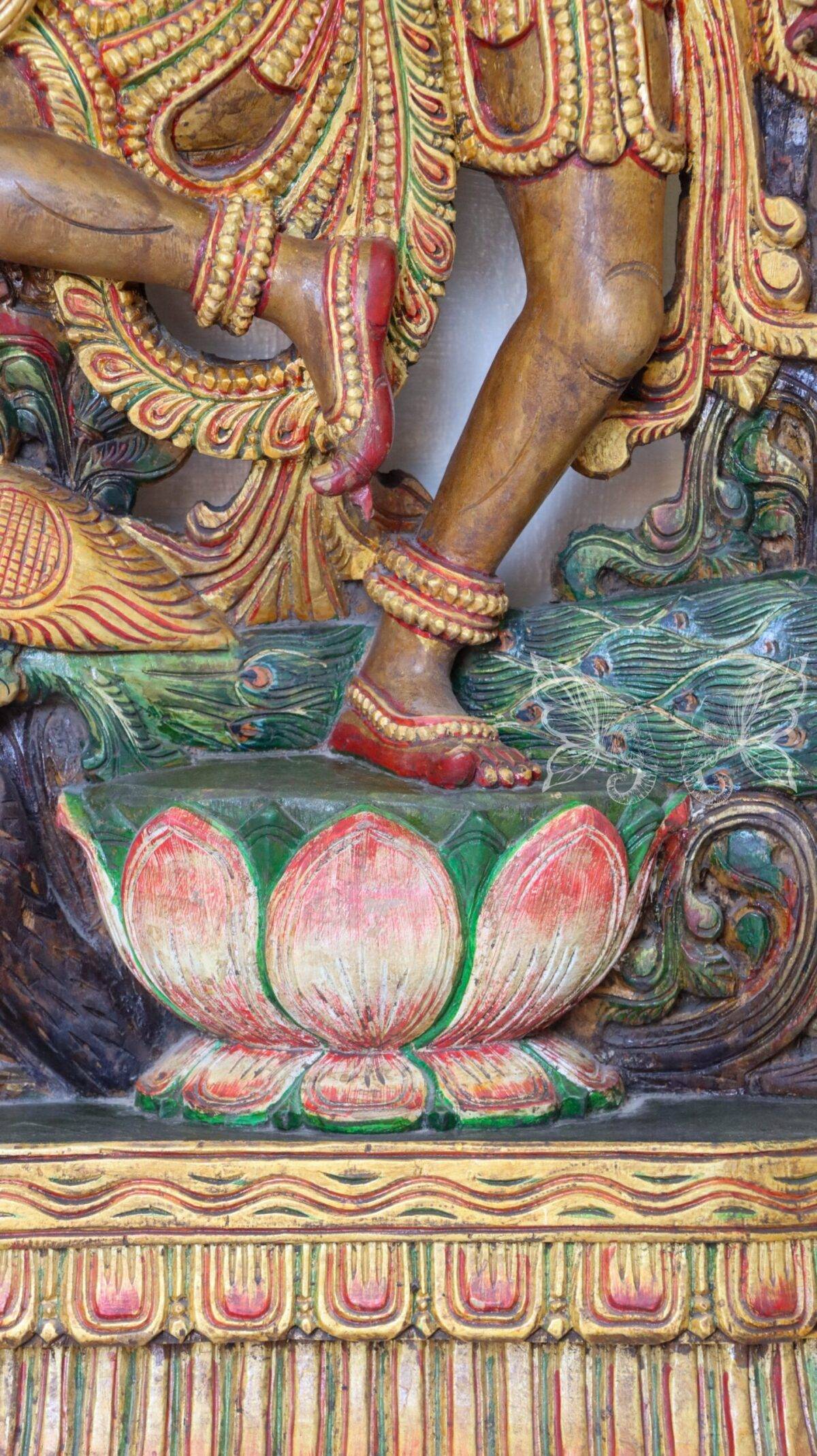 wood carving Saraswati woodcolor 1463 scaled 1