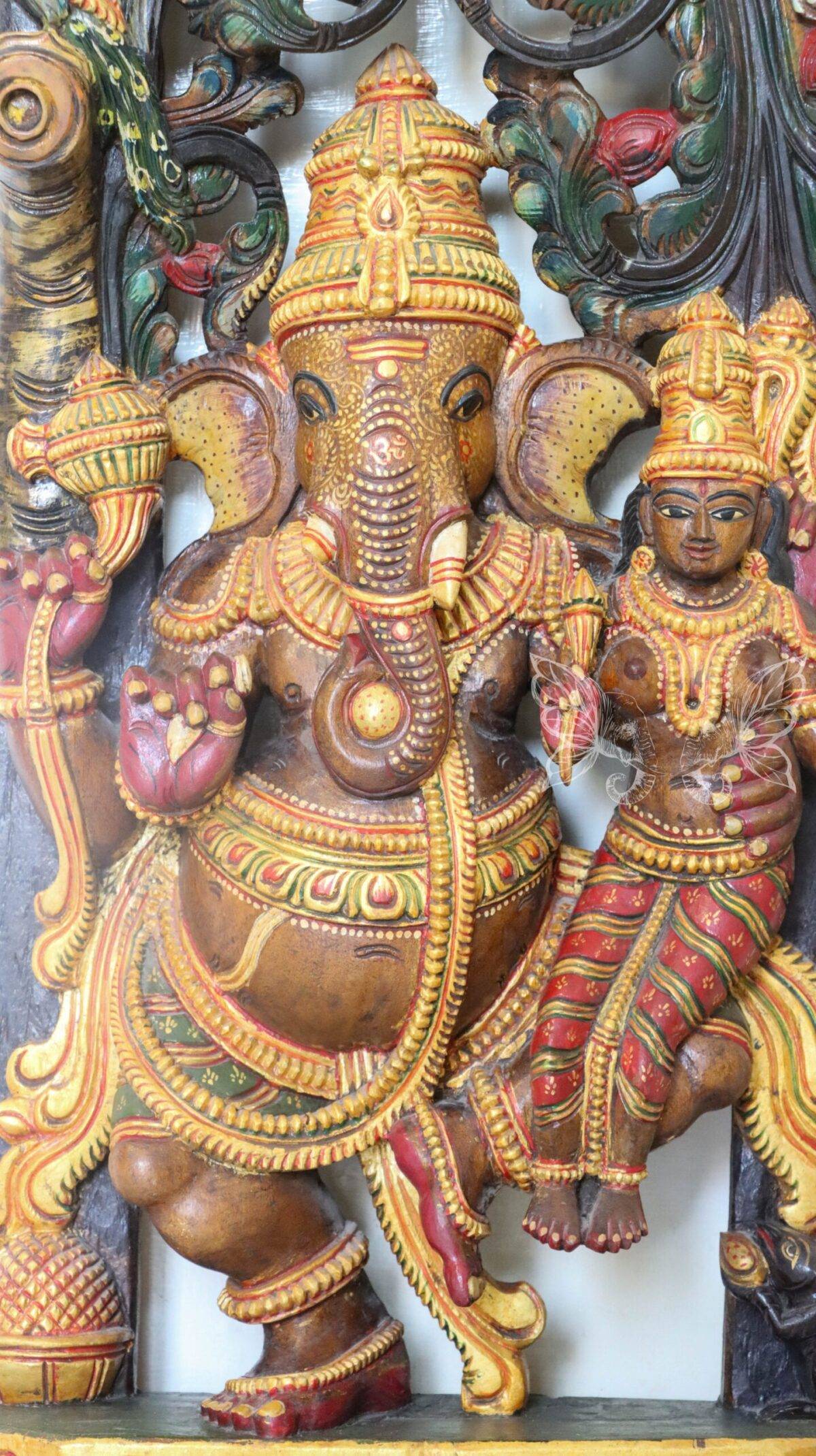 wood carving ganesh and ridhi sidhhi 1689 scaled 1