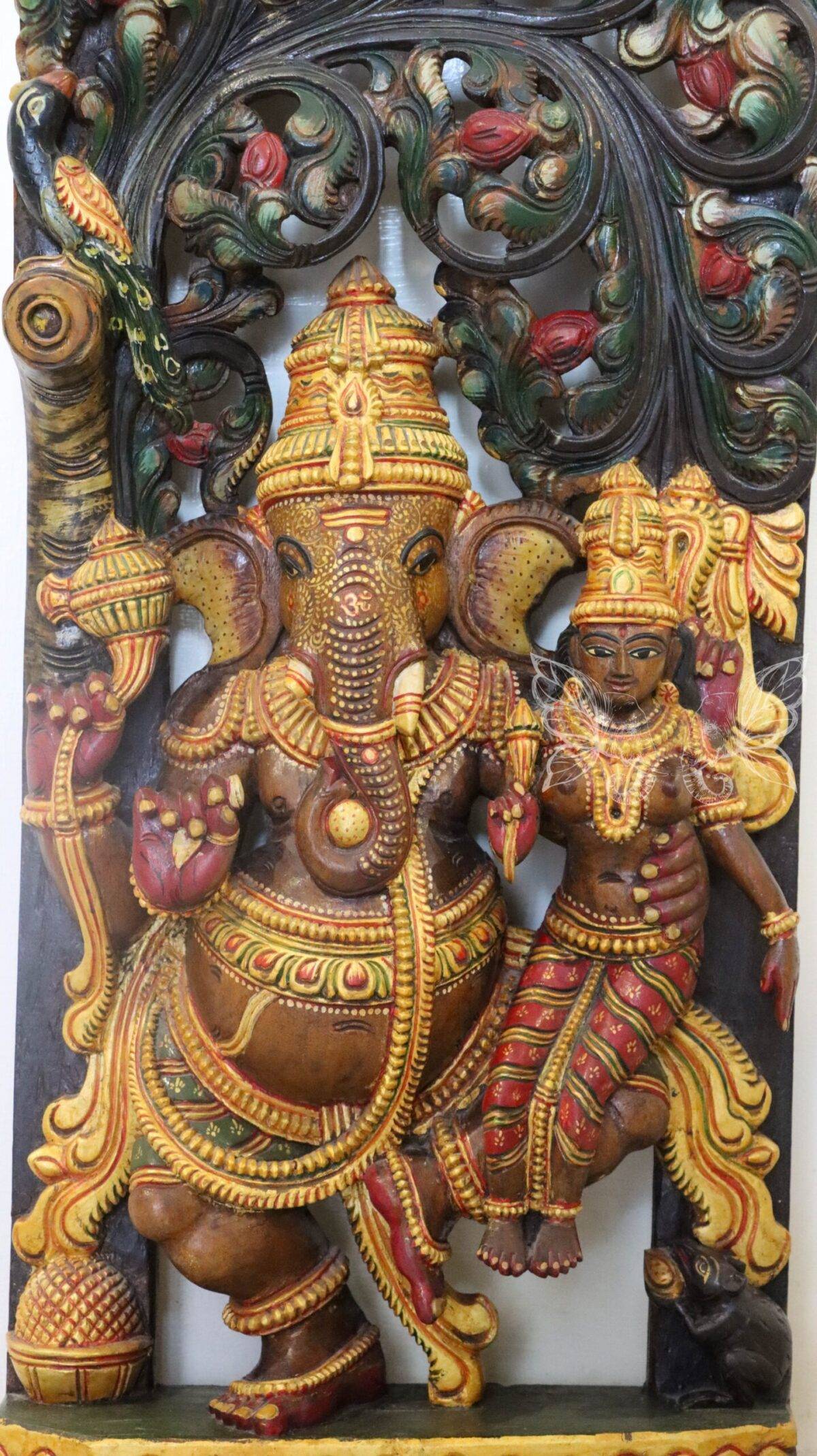 wood carving ganesh and ridhi sidhhi 1690 scaled 1