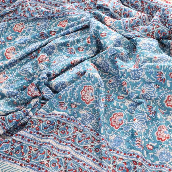 Hand Block Printed Reversible Muslin Dohar – 100% Organic Cotton | Perfect for All Seasons