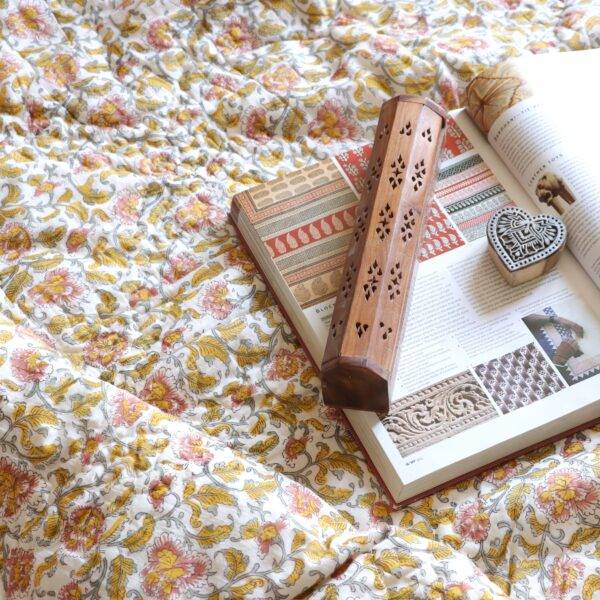 Hand Block Printed Reversible Quilt