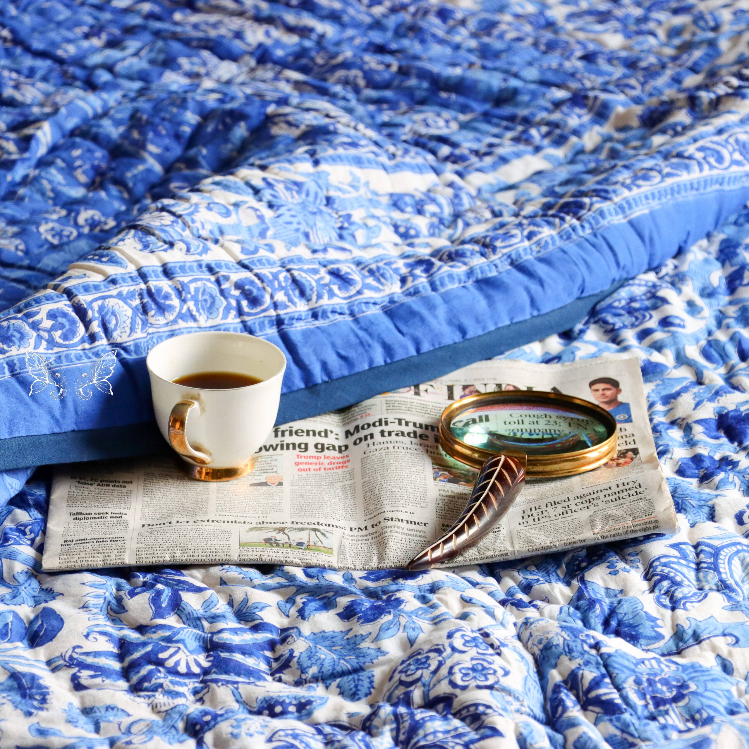 Hand block printed quilt -1 Hand block printed quilt 1 scaled