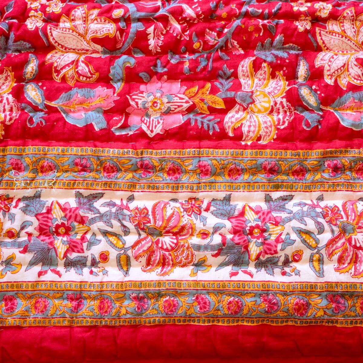 block print handmade quilts double red and white 1 scaled